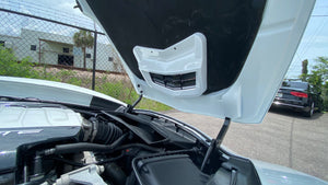 C7 Corvette Stingray Z06 Grand Sport Under Hood Vent Lower Heat Extractor Cover - Custom Painted Carbon Fiber Hydro