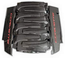 Load image into Gallery viewer, CORVETTE C7 STINGRAY CARBON FIBER HYDROGRAPHICS PLENUM ENGINE COVER