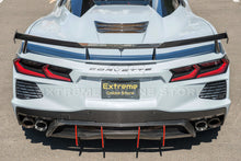 Load image into Gallery viewer, For 20-Up Corvette C8 Carbon Fiber High Wing Spoiler Visible Carbon Fiber Wickers