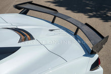 Load image into Gallery viewer, For 20-Up Corvette C8 Carbon Fiber High Wing Spoiler Visible Carbon Fiber Wickers