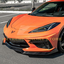 Load image into Gallery viewer, Corvette C8 5VM Carbon Fiber Front Splitter Spoiler ( 1-Piece Version)