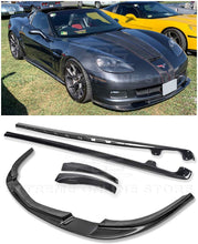 Load image into Gallery viewer, Corvette C6 ZR1 Style REAL Carbon Fiber Rocker Panels Side Skirts & Splitter Package