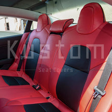 Load image into Gallery viewer, 2017-21 Tesla Model 3 Two-Tone Custom Leather Seat Covers