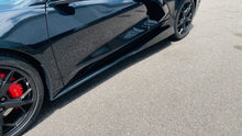 Load image into Gallery viewer, C8 Corvette 5VM Rocker Panel Side Skirts Extensions Stingray Custom Painted Carbon Fiber Hydro