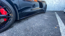 Load image into Gallery viewer, 2020 C8 Corvette Stingray Splitter Rocker Panels Ground Effects Package - Custom Painted Carbon Fiber HydroGraphics