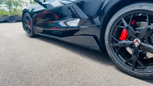 Load image into Gallery viewer, C8 Corvette 5VM Rocker Panel Side Skirts Extensions Stingray Custom Painted Carbon Fiber Hydro