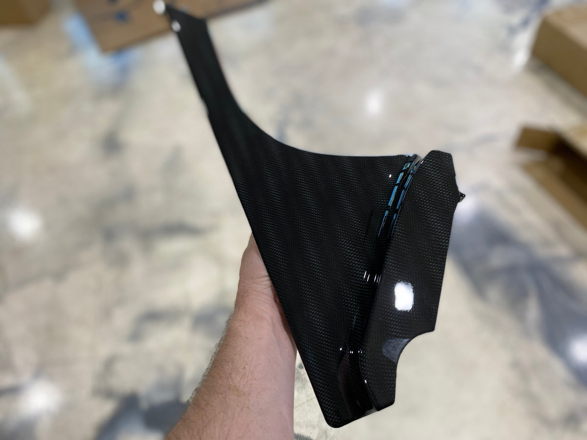 Corvette C6 Carbon Fiber Interior Side Console Trim Pork Chop Labor