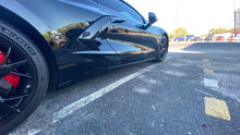 Load image into Gallery viewer, 2020 C8 Corvette Stingray Splitter Rocker Panels Ground Effects Package - Custom Painted Carbon Fiber HydroGraphics