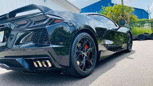 C8 Corvette 5VM Rocker Panel Side Skirts Extensions Stingray Custom Painted Carbon Fiber Hydro