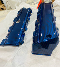 Load image into Gallery viewer, Corvette C7 LT1 Stingray Carbon Fiber Painted Lower Fuel Rail Engine Covers OEM GM