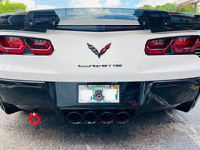 Load image into Gallery viewer, C7 Corvette Stingray Painted Body Color Custom Painted Front + Rear Cross Flags Emblems