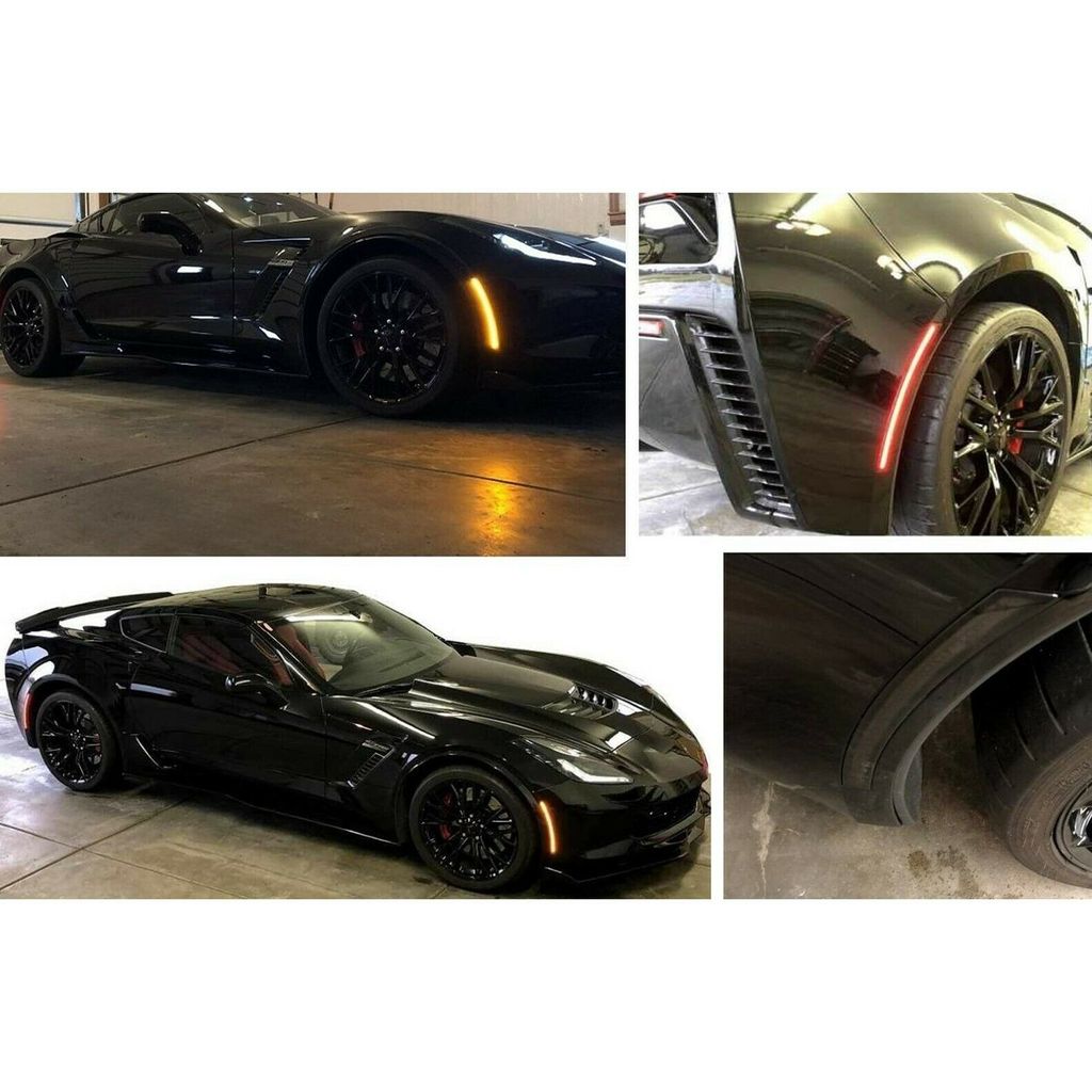 20142019 C7 Corvette Laser LED Side Marker Assemblies Smoked Lens