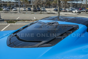For 20-Up Corvette C8 Coupe Factory Style CARBON FIBER Rear Lower Window Trim