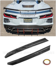 Load image into Gallery viewer, For 20-Up Corvette C8 Carbon Fiber High Wing Spoiler Visible Carbon Fiber Wickers