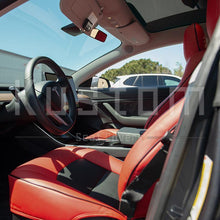 Load image into Gallery viewer, 2017-21 Tesla Model 3 Two-Tone Custom Leather Seat Covers