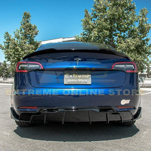 2017-Up Tesla Model 3 Rear Bumper Diffuser Custom Painted