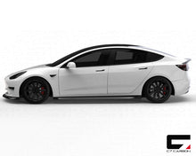 Load image into Gallery viewer, Tesla Model 3 Carbon Fiber Rocker Panels Side Skirts Set | Cyber