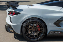 Load image into Gallery viewer, For 20-Up Corvette C8 Carbon Fiber High Wing Spoiler Visible Carbon Fiber Wickers