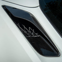 Load image into Gallery viewer, 2014 - 2019 C7 Corvette Z06 ZR1 Style Upper Quarter Panel Vent Grilles - Real Carbon Fiber