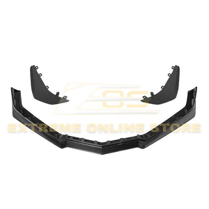 Chevrolet Stingray Corvette C8 Z06 / E-RAY Front Splitter with Canards Carbon Fiber Custom Painted