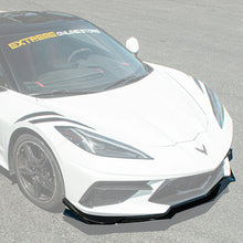 Load image into Gallery viewer, Corvette C8 Z51 Base Z07 Style Front Splitter with Canards Carbon Fiber Custom Painted
