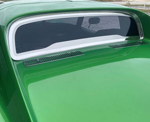 1968-1975 C3 CORVETTE COUPE - FLAT BACK REAR WINDOW FRAME POLISHED | STAINLESS STEEL