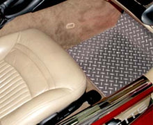 Load image into Gallery viewer, 1999-2004 C5/Z06 CORVETTE - DIAMOND PLATE FLOOR MATS 2PC SPECIFY YEAR | POLISHED ALUMINUM
