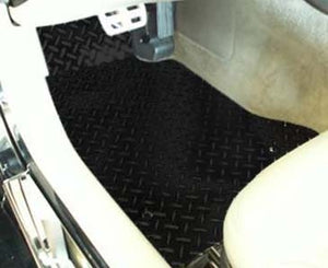 1999-2004 C5/Z06 CORVETTE - BLACK DIAMOND PLATE ALUMINUM FLOOR MATS 2PC | SPECIFY YEAR WHEN ORDERING