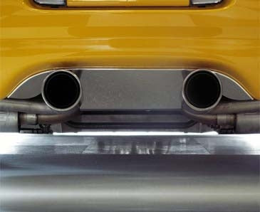 1997-2004 C5Z06 CORVETTE - EXHAUST FILLER PANEL FOR BORLA STINGER DUAL 4 ROUND PIPES  POLISHED STAINLESS