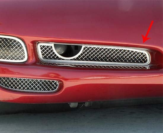 1997-2004 C5 CORVETTE - LASER MESH FOG LIGHT GRILLE 2PC | POLISHED STAINLESS STEEL