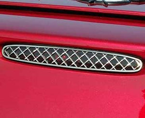 1997-2004 C5/Z06 CORVETTE - 5TH BRAKE LIGHT GRILLE LASER MESH 1PC | POLISHED STAINLESS