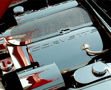 Load image into Gallery viewer, 1999-2004 C5/Z06 CORVETTE - FUEL RAIL COVERS CORVETTE STYLE 2PC W/OIL CAP COVER | STAINLESS STEEL
