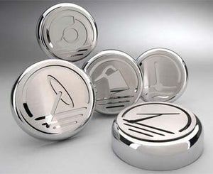 1997-2004 C5 CORVETTE - EXECUTIVE SERIES FLUID CAP COVERS 5PC SET | AUTOMATIC TRANSMISSION