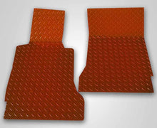 Load image into Gallery viewer, 2005-2013 C6 CORVETTE - ORANGE DIAMOND PLATE FLOOR MATS 2PC | POLISHED ALUMINUM
