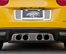 Load image into Gallery viewer, 2005-2013 C6 CORVETTE - BILLET STYLE EXHAUST FILLER PANEL FOR STOCK EXHAUST | POLISHED STAINLESS STEEL
