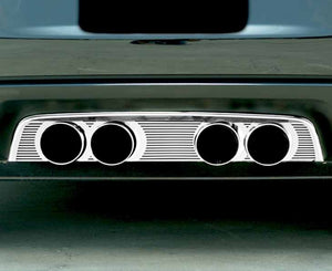 2005-2013 C6 CORVETTE - BILLET STYLE EXHAUST FILLER PANEL FOR NPP EXHAUST | POLISHED STAINLESS STEEL