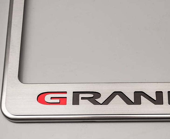 2006-2013 C6/GS CORVETTE - LICENSE PLATE FRAME GRAND SPORT STYLE | STAINLESS STEEL