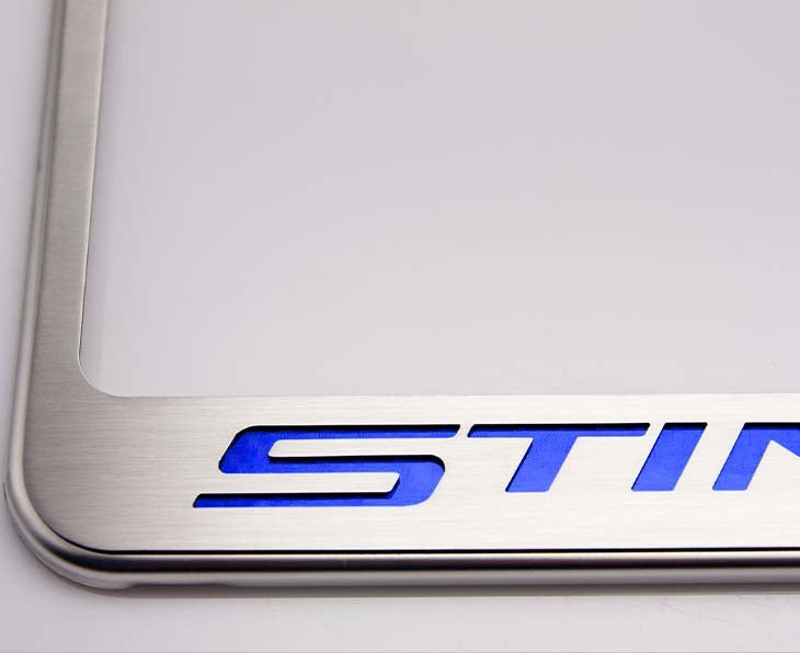 2014-2019 C7 CORVETTE - LICENSE PLATE FRAME STINGRAY LETTERING | STAIN ...