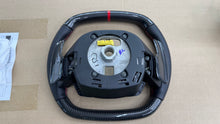 Load image into Gallery viewer, Corvette C8 Z06 OEM GM Carbon Fiber Steering Wheel Interior Leather or Suede Mircofiber with Red Stitching and Center Stripe
