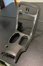 Load image into Gallery viewer, Corvette C6 Center Console Bezel with Yellow Stitching OEM GM Carbon Fiber Hydro Gunmetal NON F55
