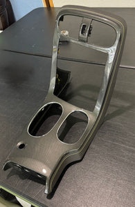Corvette C6 Center Console Bezel with Yellow Stitching OEM GM Carbon Fiber Hydro Gunmetal NON F55