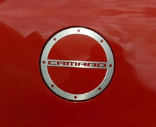 Load image into Gallery viewer, 2010-2018 CAMARO- GAS CAP COVER &#39;CAMARO&#39; STYLE | STAINLESS STEEL, CHOOSE FINISH | POLISHED
