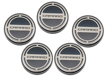 Load image into Gallery viewer, 2010-2022 CAMARO - ENGINE FLUID CAP COVERS CAMARO STYLE 5PC  CHOOSE V6 OR V8 &amp; INLAY COLOR
