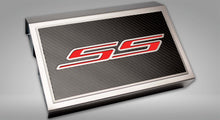 Load image into Gallery viewer, 2016-2021 CAMARO SS - FUSE BOX COVER POLISHED W/CARBON FIBER SS STYLE TOP PLATE | CHOOSE INLAY COLOR
