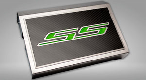 2016-2021 CAMARO SS - FUSE BOX COVER POLISHED W/CARBON FIBER SS STYLE TOP PLATE | CHOOSE INLAY COLOR