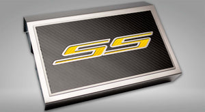 2016-2021 CAMARO SS - FUSE BOX COVER POLISHED W/CARBON FIBER SS STYLE TOP PLATE | CHOOSE INLAY COLOR