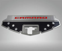 Load image into Gallery viewer, 2016-2024 CAMARO - CARBON FIBER FRONT HEADER PLATE CAMARO STYLE | CHOOSE CAMARO VINYL/LED COLOR
