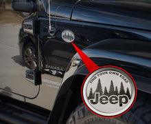 Load image into Gallery viewer, 2007-2018 JEEP WRANGLER JK - FIND YOUR OWN ROAD BADGES 2PC | STAINLESS STEEL
