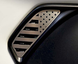 2018-2020 JEEP WRANGLER JL/JLU - SIDE VENT ACCENTS FLAG W/COLOR INSERT 2PC | STAINLESS, CHOOSE COLOR & FINISH | BRUSHED