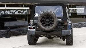 2007-2018 JEEP WRANGLER JK - MUFFLER COVER PLAIN HEXAGON | BLACK POWDER COAT FINISH